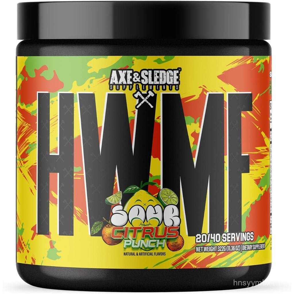 Axe & Sledge HWMF Pó Pré-Treino de Alta Estimulação |   400mg de Cafeína |   Pré-Treino para Homens e Mulheres com Citru