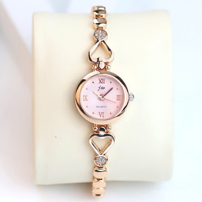 Novo Relógio Feminino Elegante com Pulseira de Aço, Relógio Eletrônico de Quartzo para Estudantes