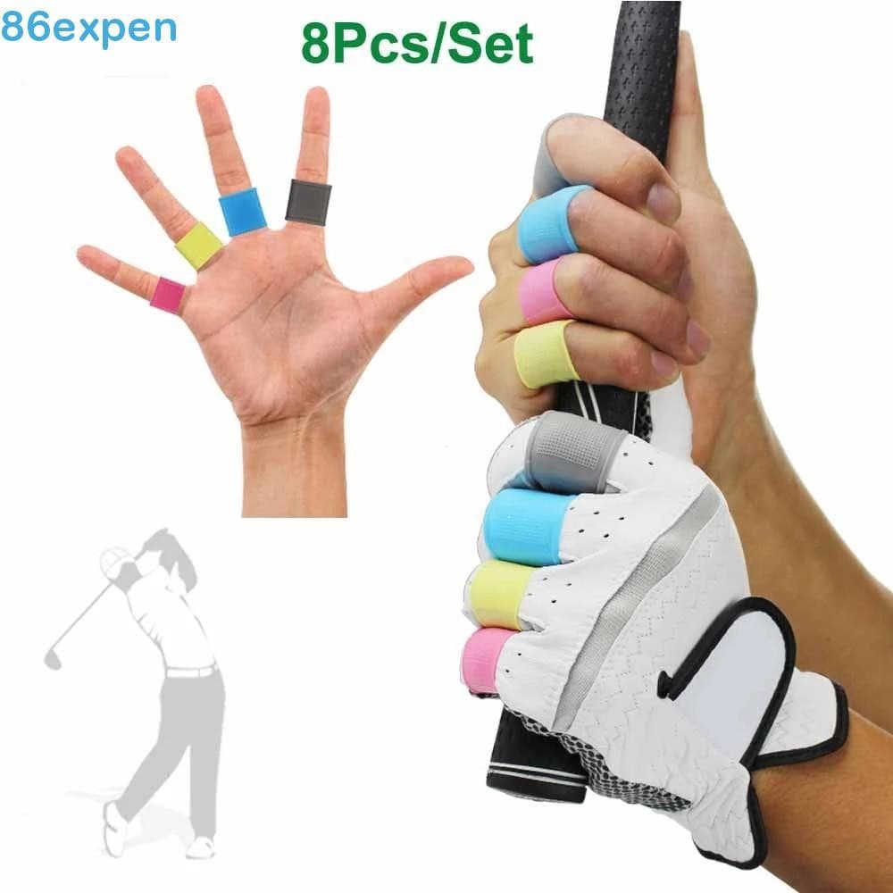 EXPEN1 Capa Protetora De Dedo De Golfe Para Homens E Mulheres , Suporte De Silicone Antiderrapante , Azul , Cinza , Rosa