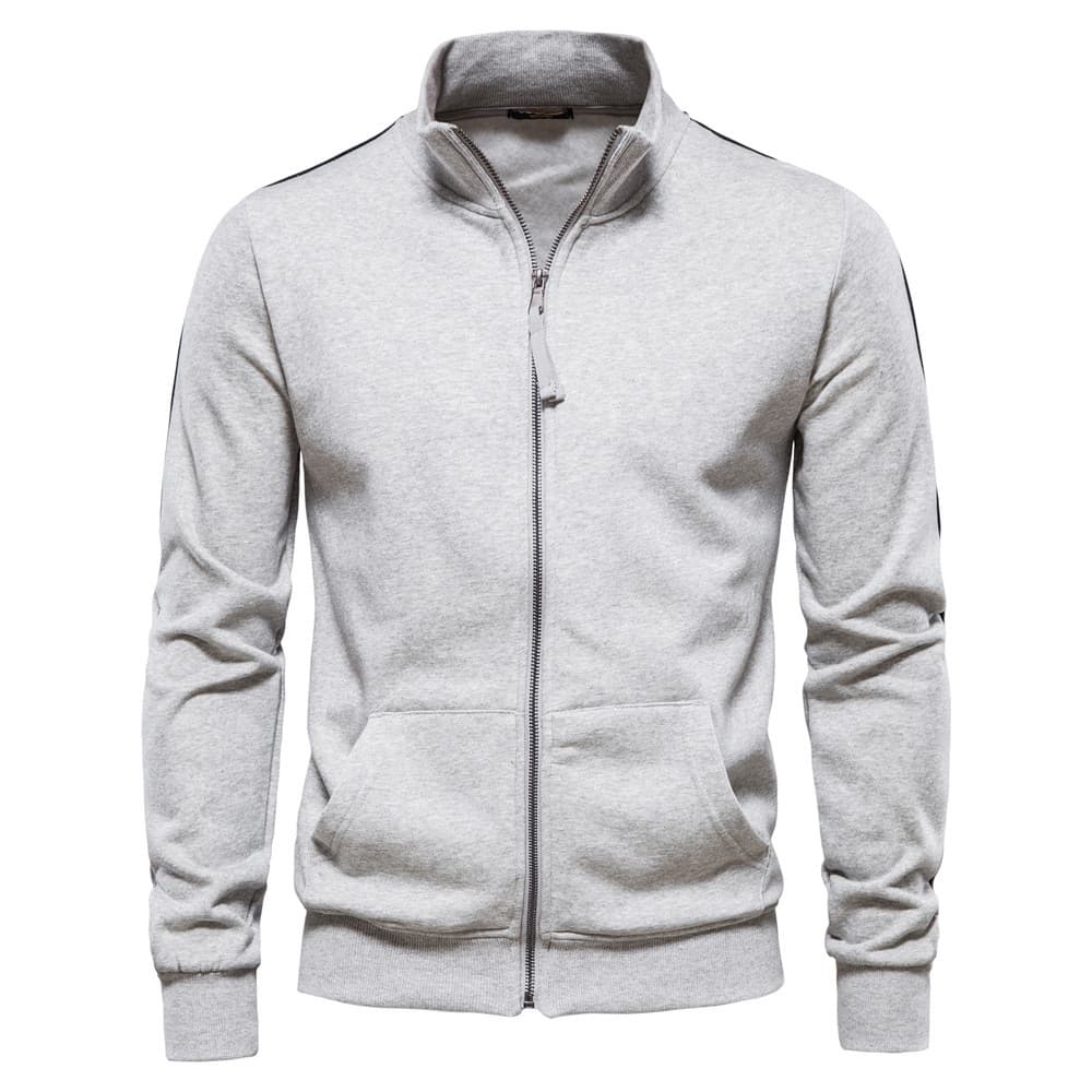 2026 outono inverno novo estilo masculino gola alta zíper moletom de manga comprida Cross-Border All-Match masculino esp