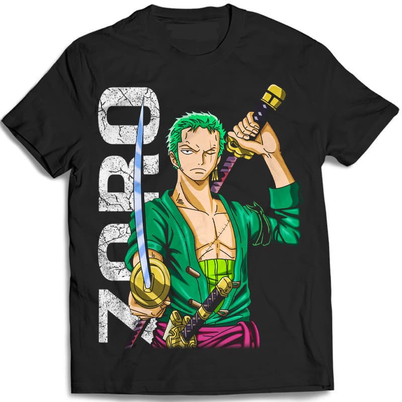 Camiseta Básica Fio 30.1 Camiseta Roronoa Zoro Camisa One Piece Luffy Blusa de Anime