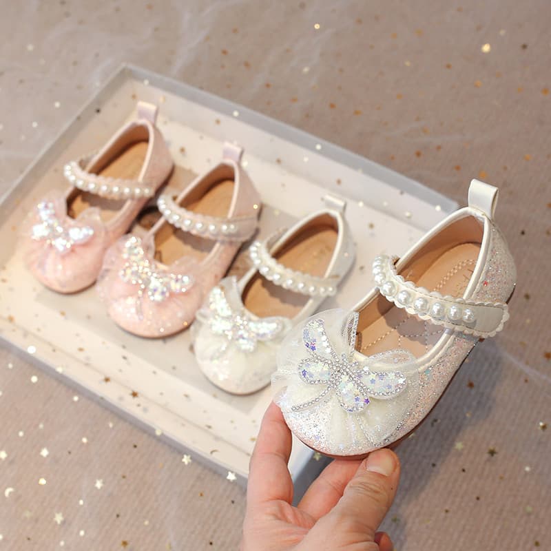 Sapatos de princesa meninas sapatos crianças sapatos planos meninas sandálias médio grande crianças sola macia Anti-desl