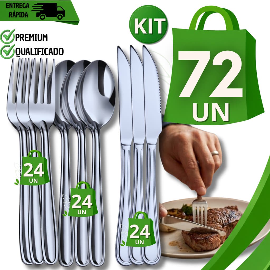 Talher Aço Inox Garfos Colheres Facas Mesa Para Buffet Restaurante Lanchonete Cozinha Qualidades