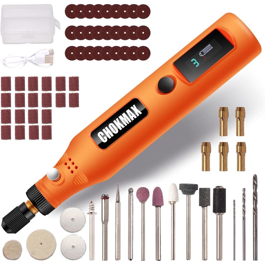 Mini Ferramenta Rotativa Sem Fio com Tela de Trabalho, Kit de Esmerilhadeira de 3 Velocidades com 72 Acessórios, Ferrame