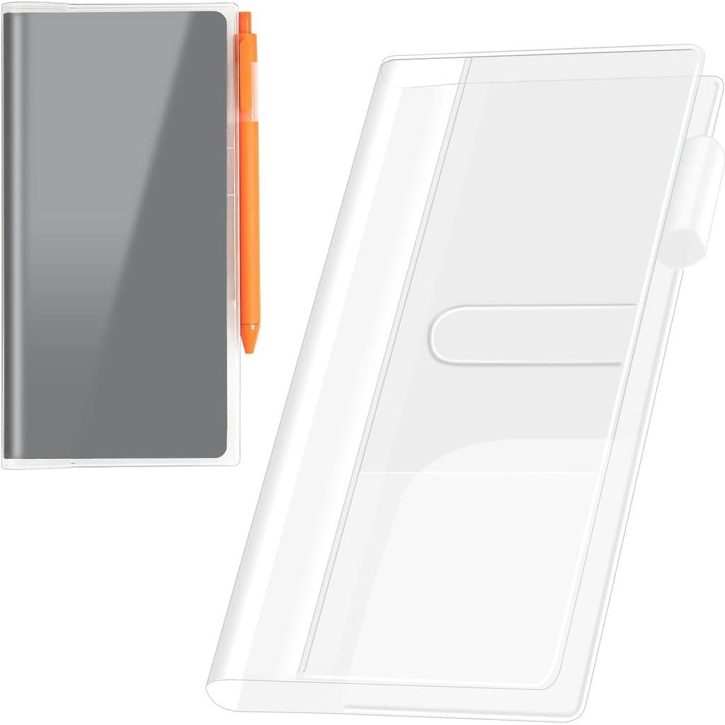 Weeks Planner Cover,Plastic Book Covers,Transparent PVC Protective Sleeve,Clear Cover for Planner 7.48 x 3.74 Inch (Clea