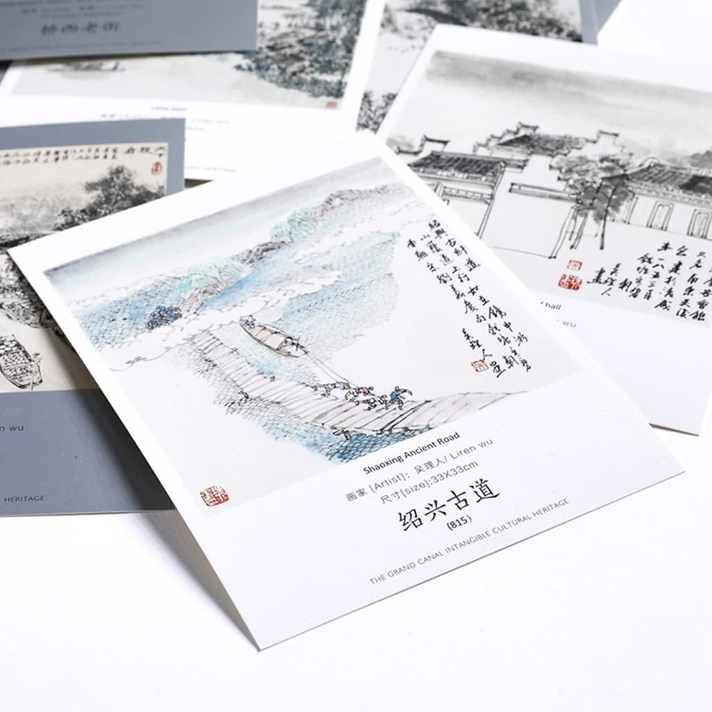 Cartões postais não genéticos do Canal 10 peças Hangzhou Presentes comemorativos em destaque Lembranças de formatura do