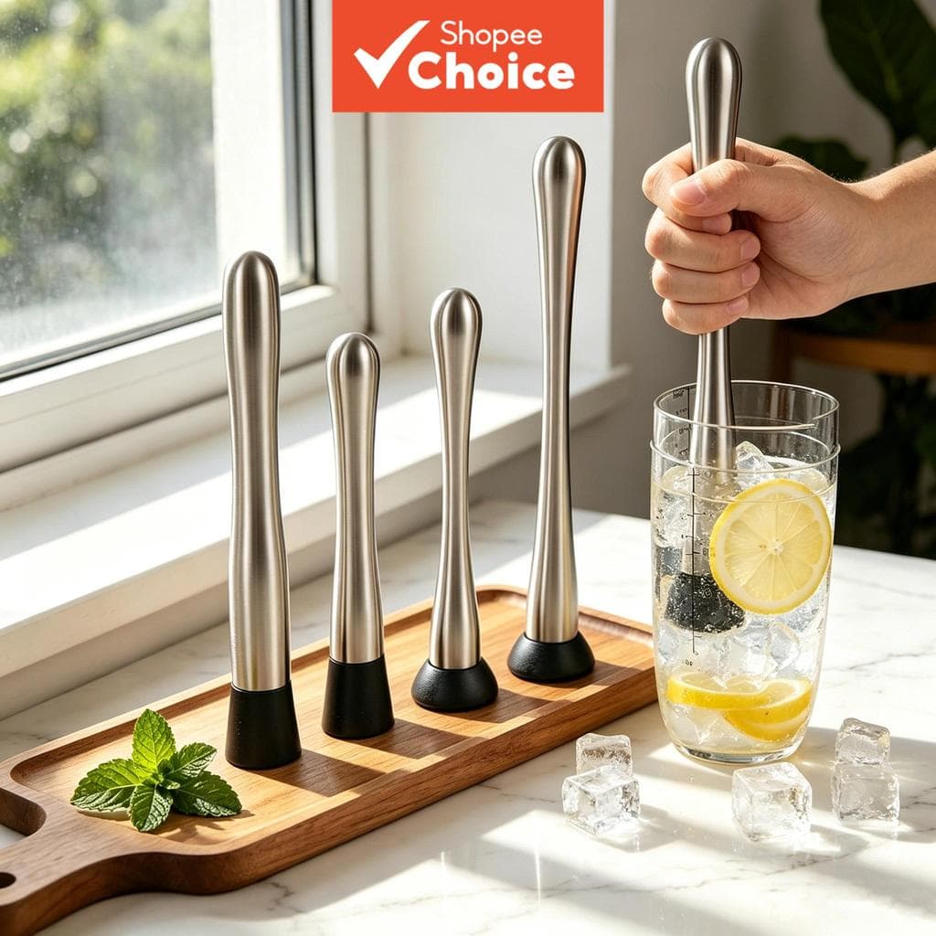 Triturador De Gelo De Aço Inoxidável Para Bebidas , Prensador De Limão , Ferramenta De Barra Espremedor De Frutas Domést