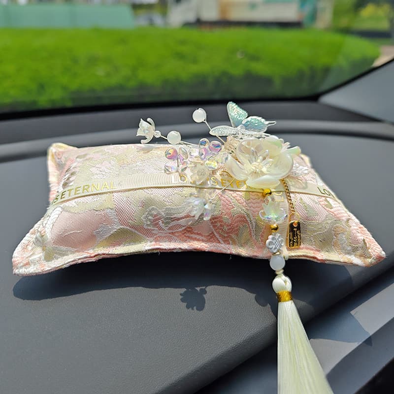 Carro aromaterapia saco de carvão de bambu criativo estilo chinês uso do carro formaldeído desodorante saquinho ornament