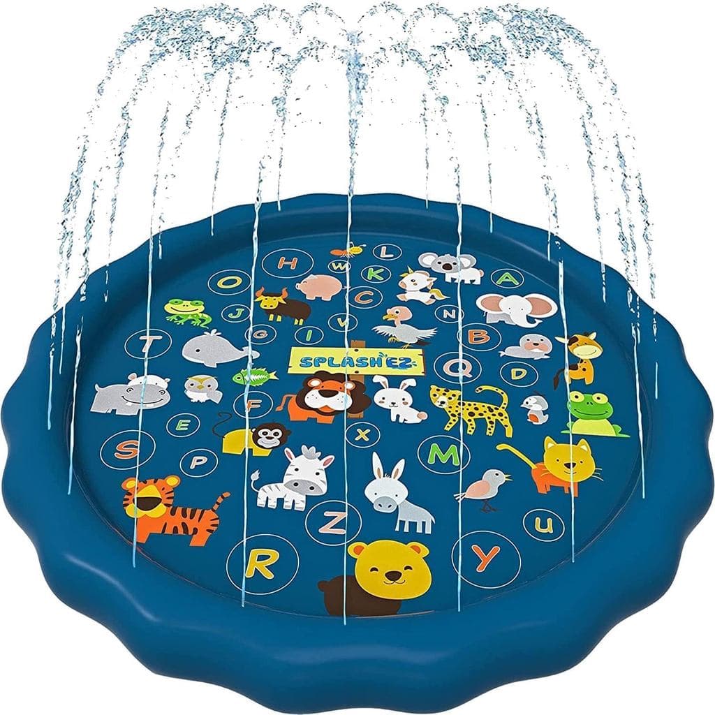 SplashEZ Tapete de Água 3 em 1, Aspersor para Crianças e Piscina para Bebês para Aprendizagem – Piscina com Aspersor par
