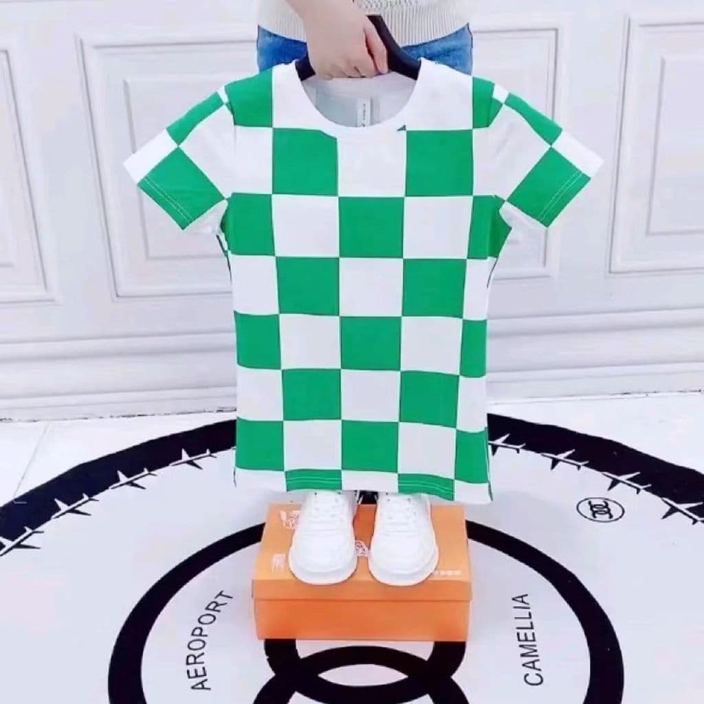 Verão de manga curta camiseta novo estilo na moda masculina magro-ajuste mais magro olhar camiseta xadrez mão