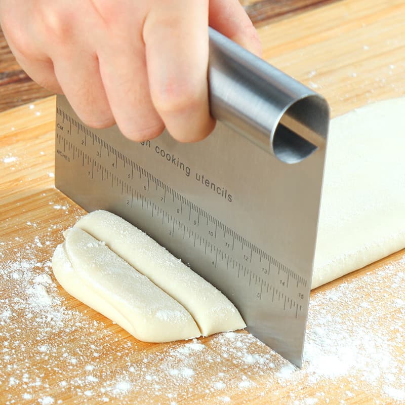 Cortador de macarrão corte frito raspador Pizza pão cozido no vapor ferramenta de corte de salsicha de aço inoxidável ra