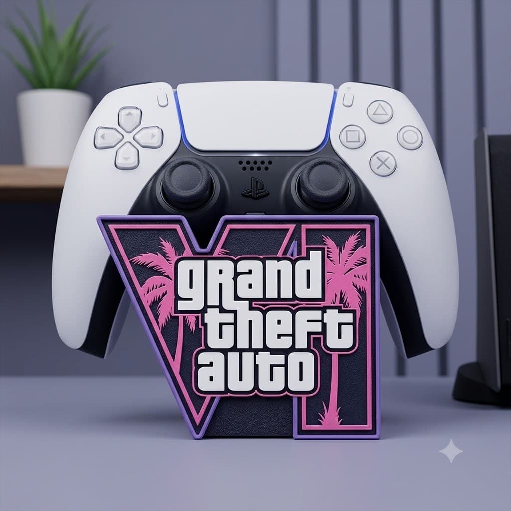 Suporte para Controle PS5 Slim e Padrão Setup Gamer GTA 6