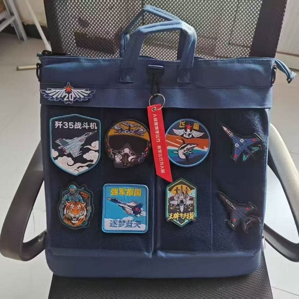 Ao ar livre Changchun exposição de ar piloto capacete saco vazio versão mar saco Velcro Diagonal grande capacidade bolsa