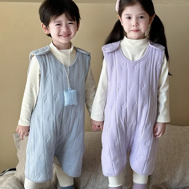 Colete de bebê estilo saco de dormir outono inverno grosso acolchoado bebê à prova de chute ferramenta útil meninos meni