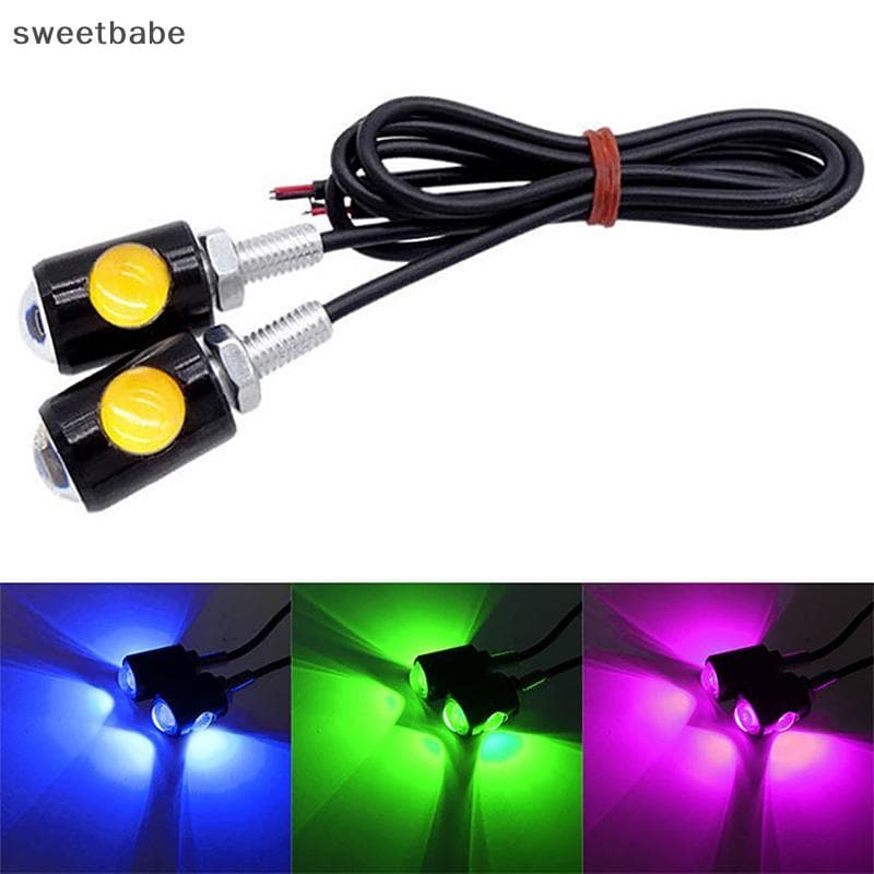 2 Pçs Motocicleta Led Águia Olho Luz Indicador De Sinal Volta Super Brilhante Moto Auto Traseiro Cauda Lâmpada Freio Nev