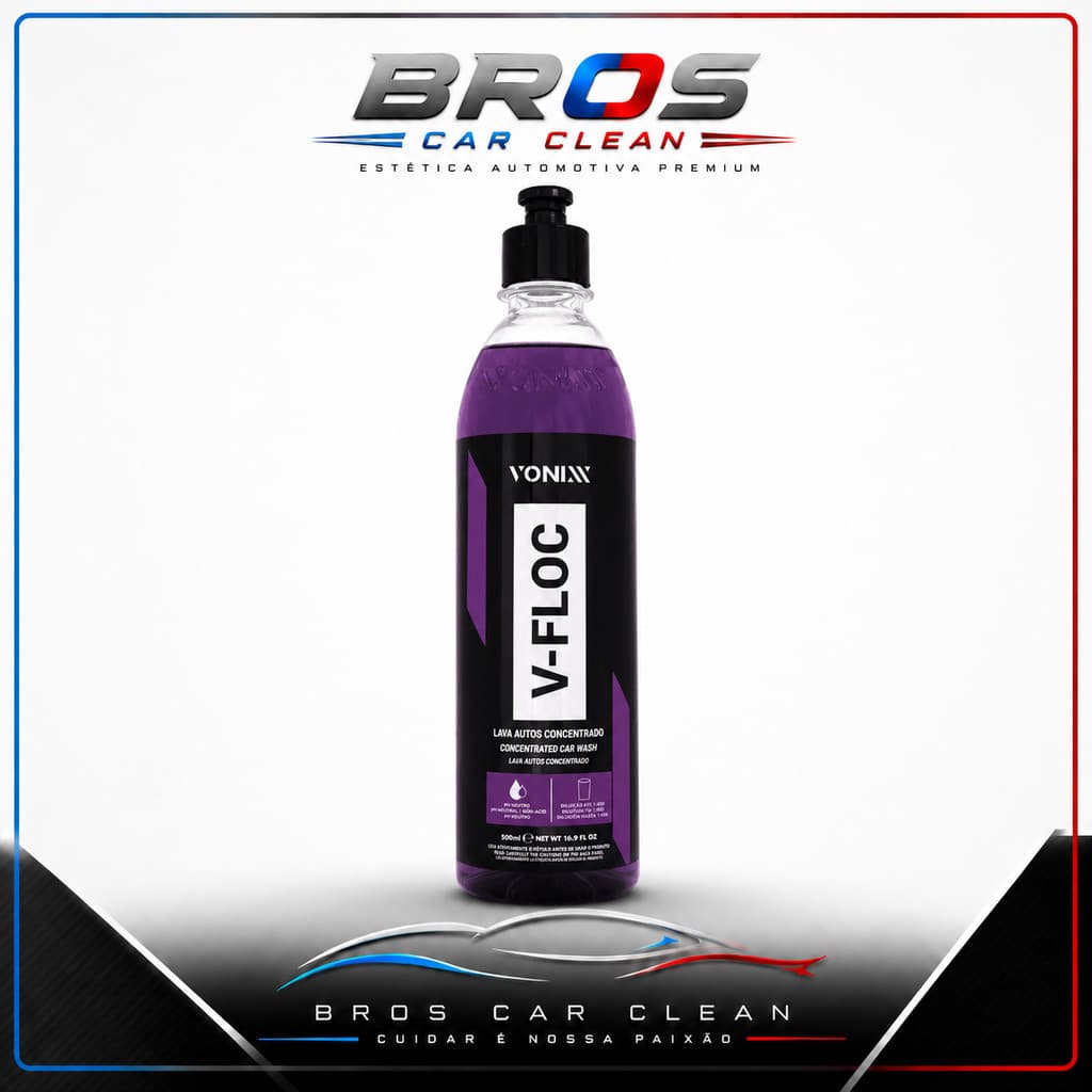 Vonixx V-Floc 500ml Shampoo Automotivo pH Neutro Lava Autos Concentrado
