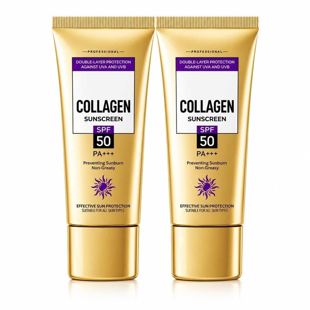 Protetor Solar Facial, Hidratante Diário, Fórmula Leve e Não Oleosa para Todos os Tipos de Pele, Pacote com 2