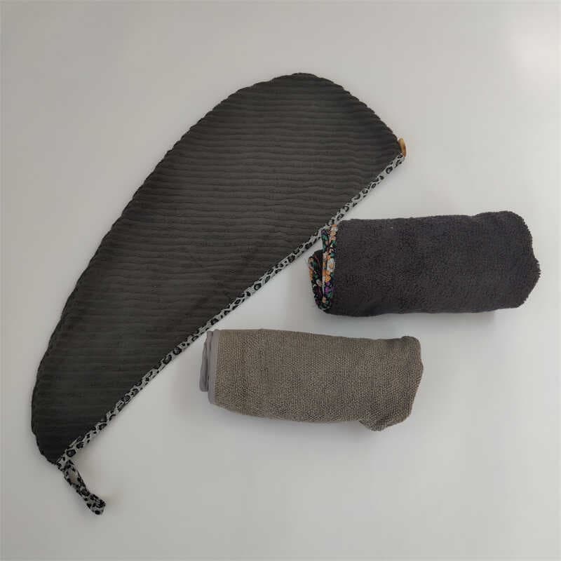 Exportação de comércio exterior Toalha de secagem de cabelo Super absorvente Touca de secagem de cabelo Absorvente de se