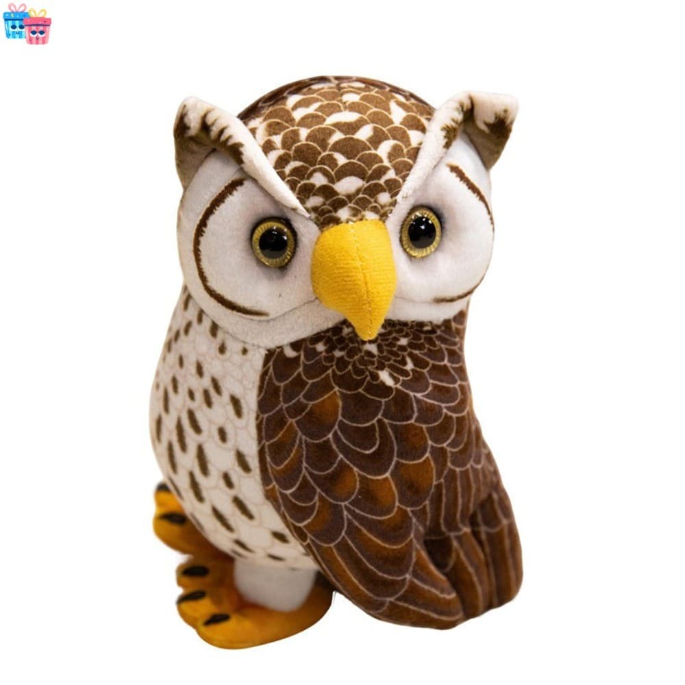 Bonito Simulado Coruja Brinquedo De Pelúcia Zoológico Boneca Macio Animal Crianças Companheiro Conforto Presente De Aniv