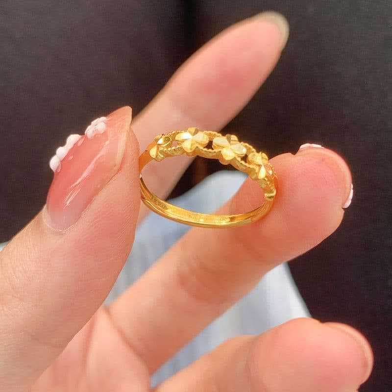 alianca de casamento alianca de ouro aparador de alianca Hoje [Pick Up Gold] Anel de ouro amarelo genuíno feminino All-M