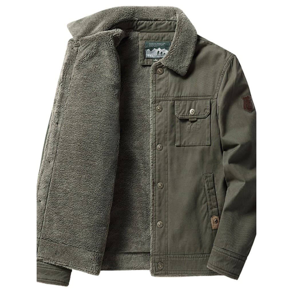 Jaqueta masculina outono inverno estilo forro de lã engrossado cordeiro velo macacão masculino jaqueta de vôo jaqueta de