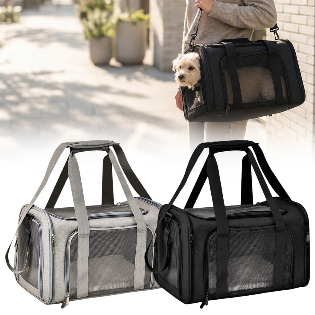 Bolsa Portátil Para Transporte De Cães E Gatos , Mochila Lateral Macia Transportar Animais De Estimação , Bolsas De Viag