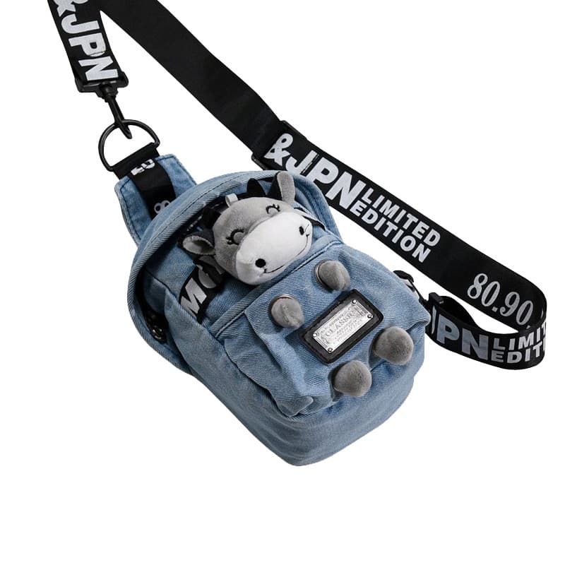 Mini bolsa feminina mensageiro 2020 novo estilo na moda Denim lona bolsa de ombro saco do telefone móvel bonito All-Matc