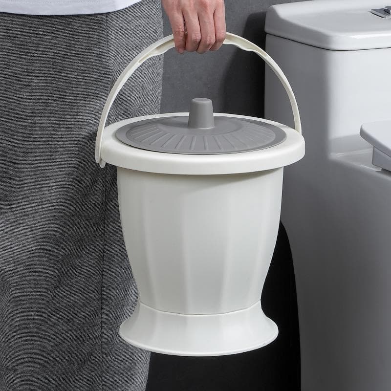 Mulheres grávidas mictório Spittoon Potty noite pote com tampa desodorante portátil escorregadio casa idosos crianças no