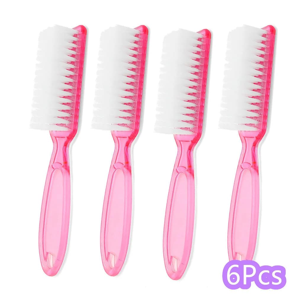 6 Pçs Escova De Limpeza Do Prego Remover Poeira Alça Reta Escovas Manicure Suprimentos Para Unhas Profissionais Acessóri