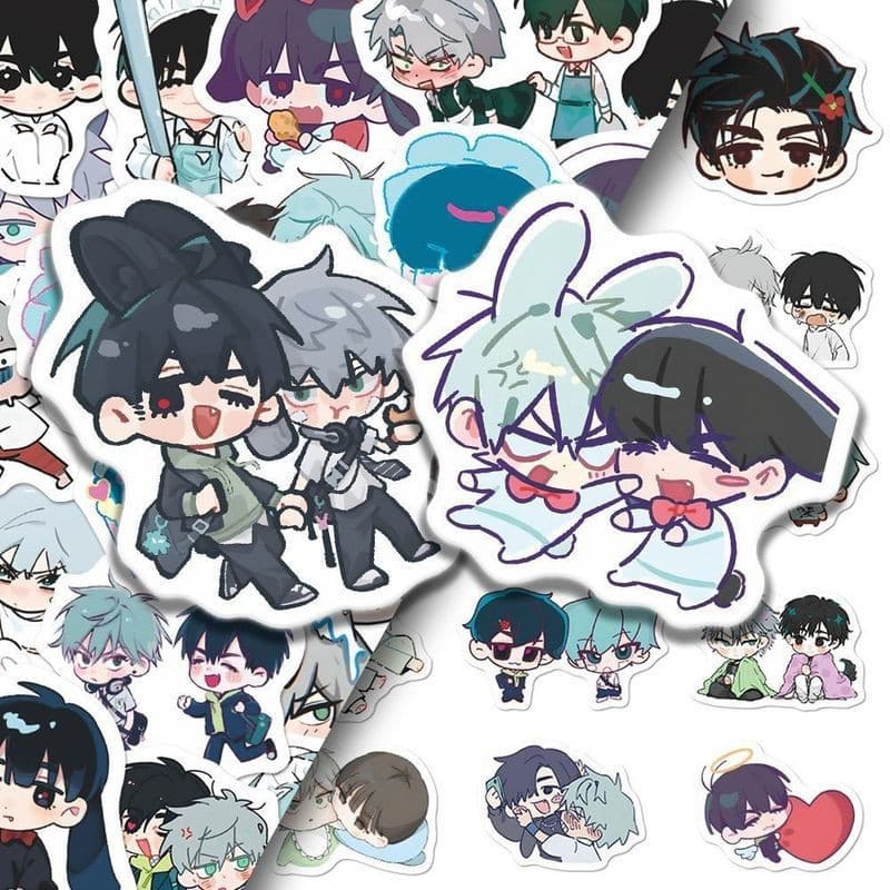64 Pçs/Set TV ALIEN STAGE Adesivos Mizi Sua Até Ivan Hyuna Luka Anime Desenhos Animados Crianças Brinquedos Decalques DI