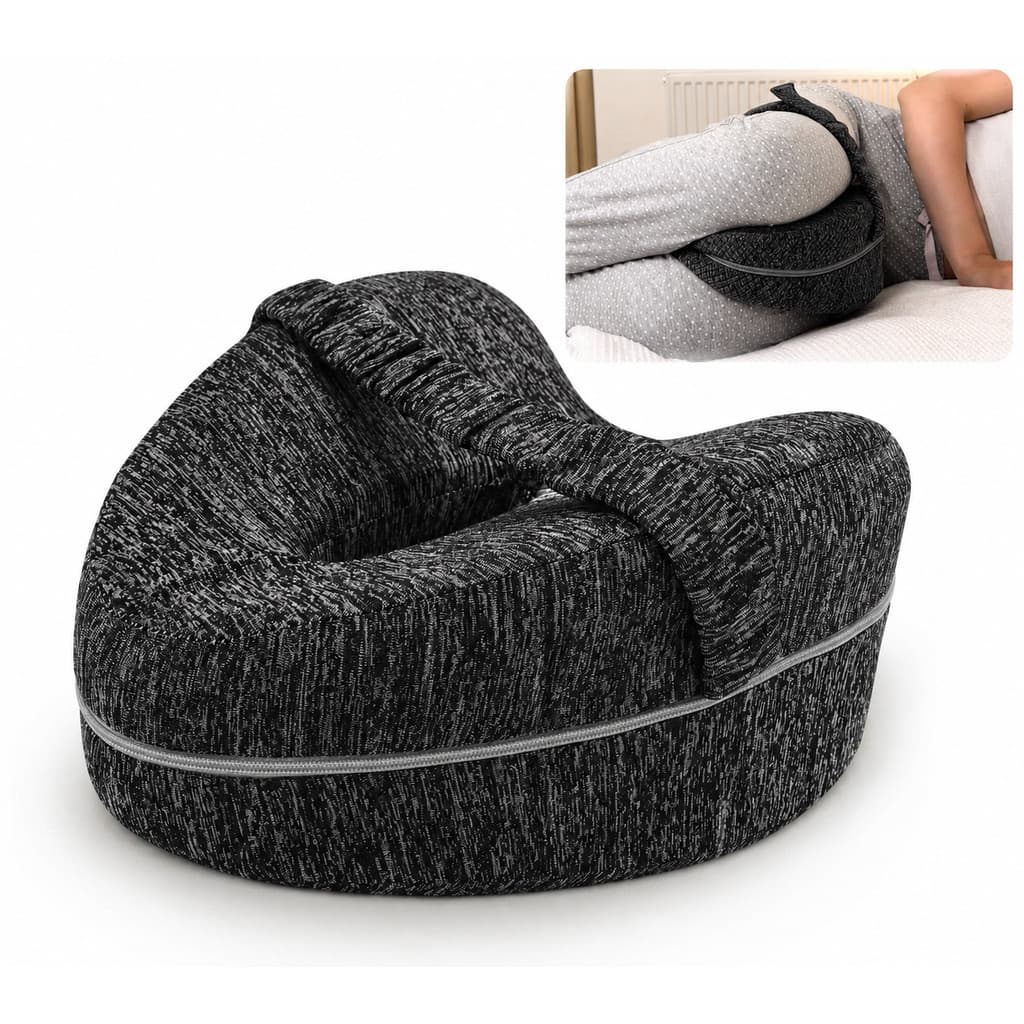 Almofada Ortopédica para Pernas Memory Foam Travesseiro Entre Joelhos com Capa Removível
