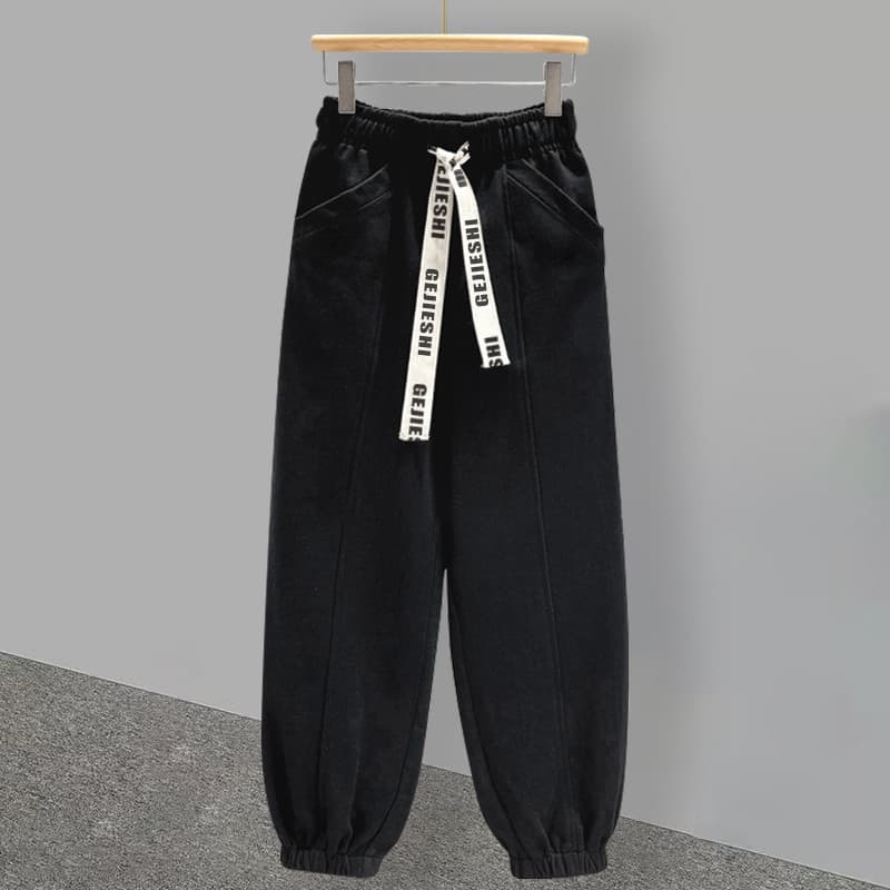 Verão cor sólida fina calças de secagem rápida macacão masculino calças casuais calças soltas calças esportivas Sweatpan