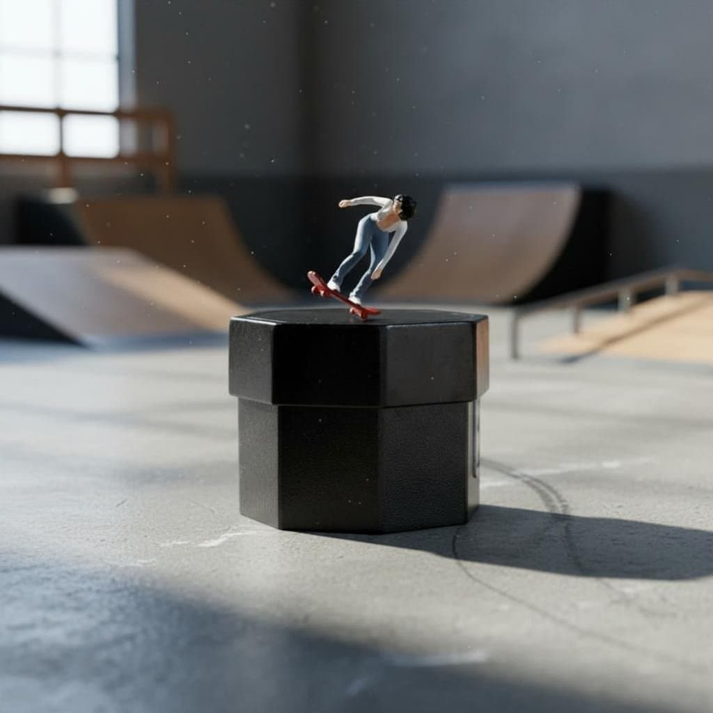 Figura De Skate Em Escala 1/64 , Pose Dinâmica , Pintada À Mão , 1 : , Intrica Realista Para Colecionadores , Mesas De A