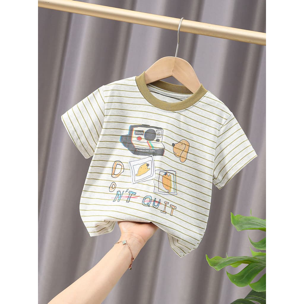 Meninos de manga curta verão novo estilo roupas infantis bebê menina moda dos desenhos animados t meia manga puro algodã