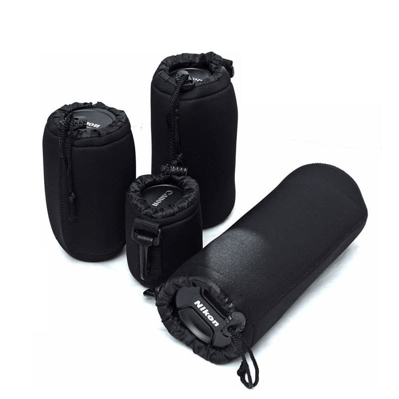 Adequado para bolsa de lente de câmera SLR Sony Lens Barrel Canon Nikon Micro Material de mergulho único Bolsa de lente