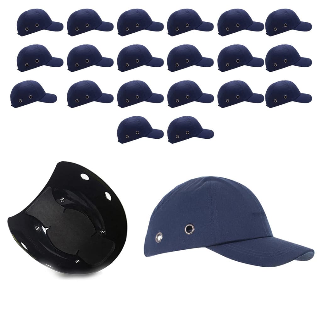 Bone com Capacete EPI Kit 20 Uni Obra Seguranca Casquete Reparo Protecao Resistente Trabalho Construcao Oficina
