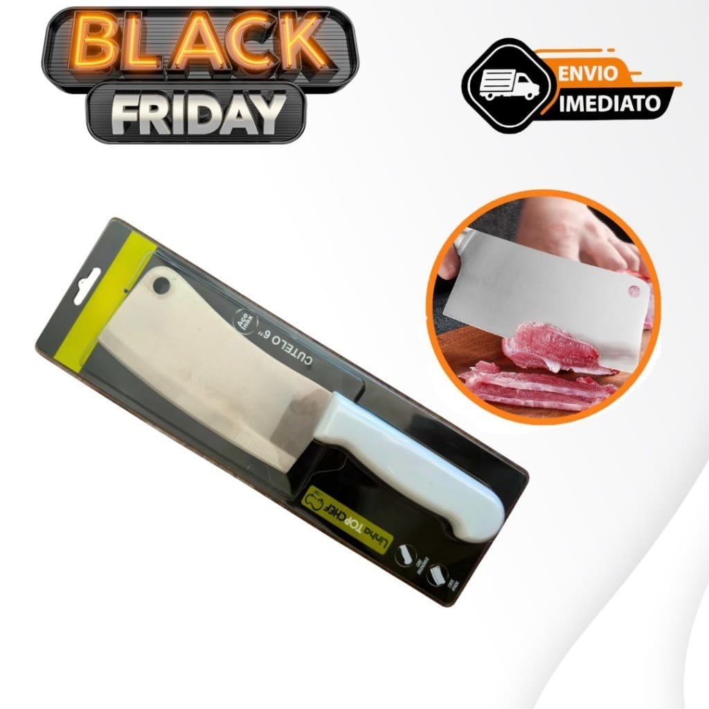 Cutelo Profissional 6'' Cabo Plástico Cozinha Carnes Churrasco