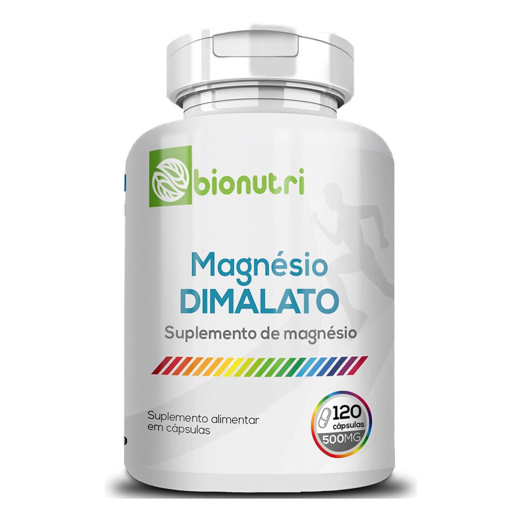 Suplemento Magnésio Dimalato 120 Cápsulas 500mg - Bionutri