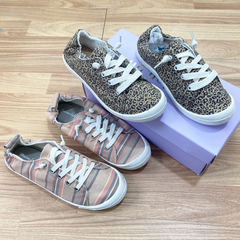 Comércio exterior sapatos de lona de tamanho grande feminino pé grande sola macia almofada de memória leopardo impressão