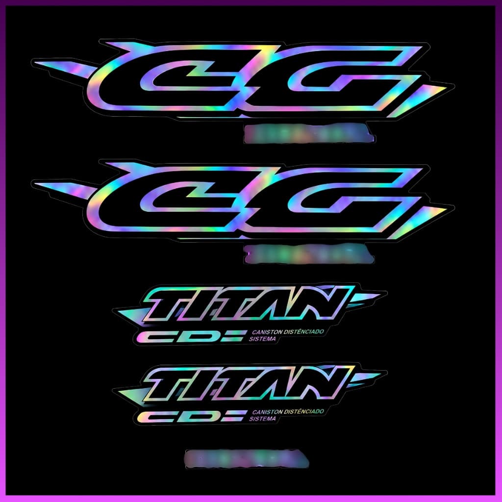 Adesivos Holográficos Titan 1997 – Alto Brilho Premium e Visual Personalizado