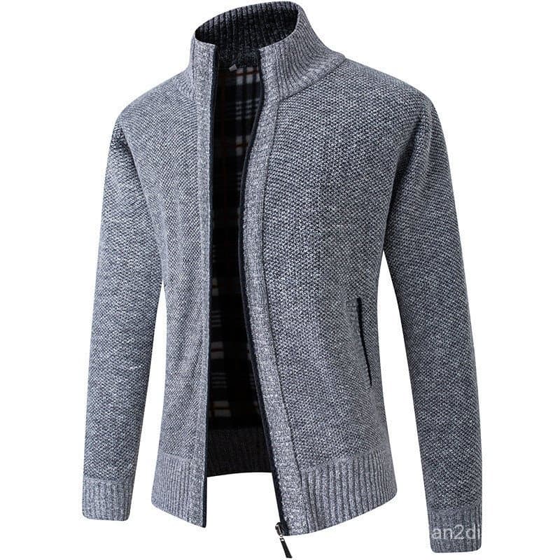 Cross-Border outono inverno forro de lã engrossado camisola malhas masculino tamanho grande gola alta camisola quente