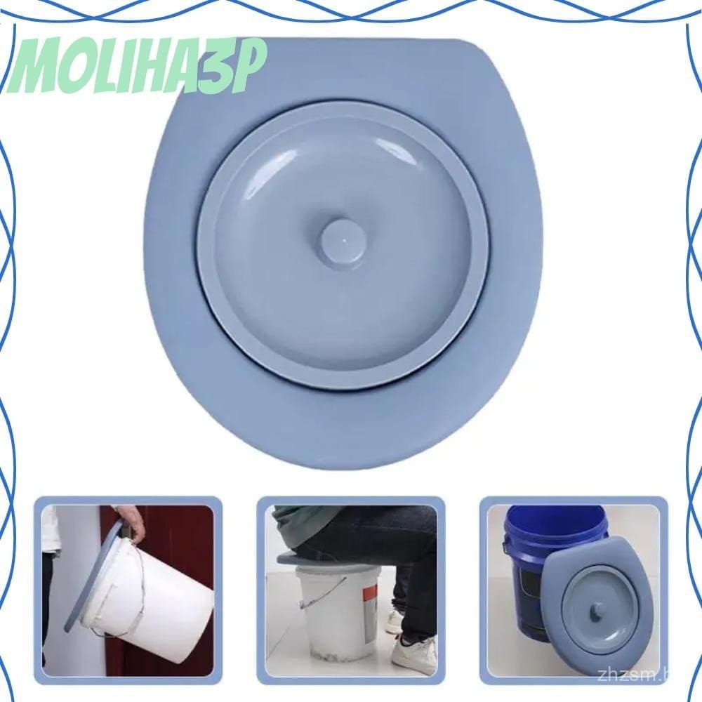 MOLIHA3P Tampa de Vaso Sanitário Portátil Removível, Assento de Plástico, Acessório para Camping, Uso Externo e Doméstic