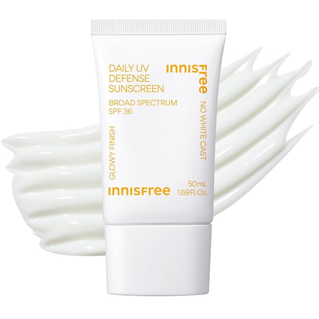 Protetor Solar Facial Coreano Innisfree Daily UV Defense SPF 36, Acabamento Invisível, Amplo Espectro, Sem Resíduos Bran