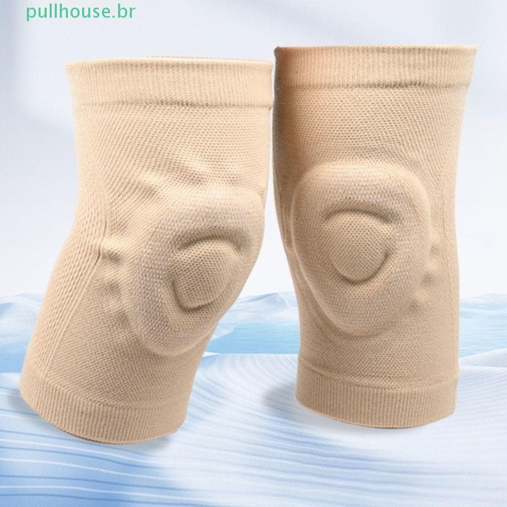 PULLHOUSE 1 Par De Joelheiras , Elásticas De Silicone Respiráveis Esportivas De Compressão Ultrafinas