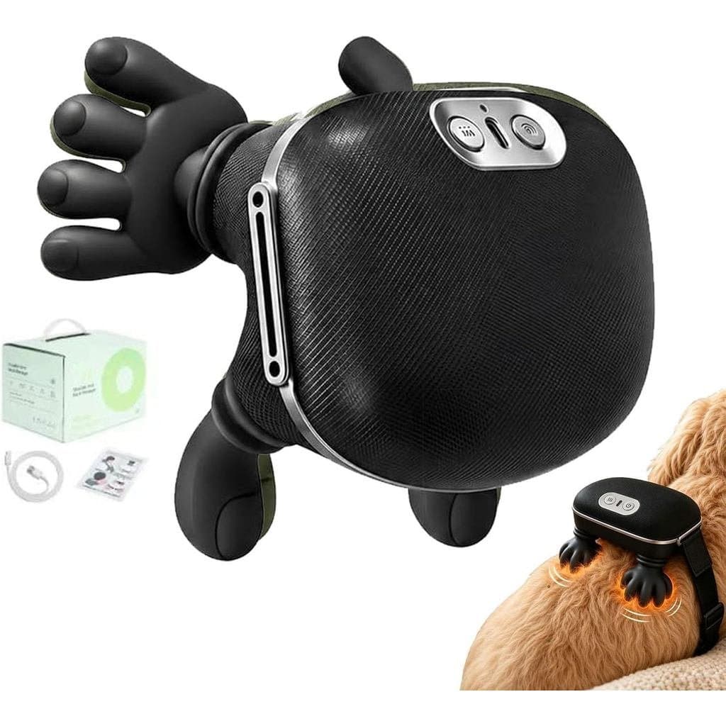 Massageador para Cães com Mãos, Massageador Calmante para Animais de Estimação, Massageador para Cães com Aquecimento, M