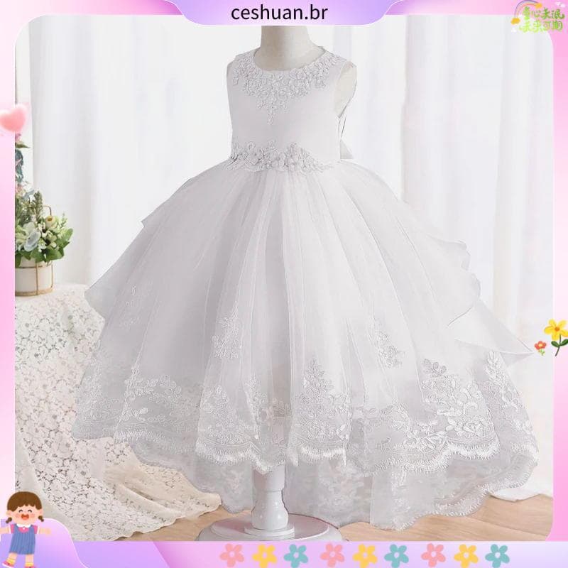 Novo Vestido De Casamento Para Fl ower Menina 12-14 Anos De Idade Adolescente Formal Baile Longo Festa De Aniversário Pr