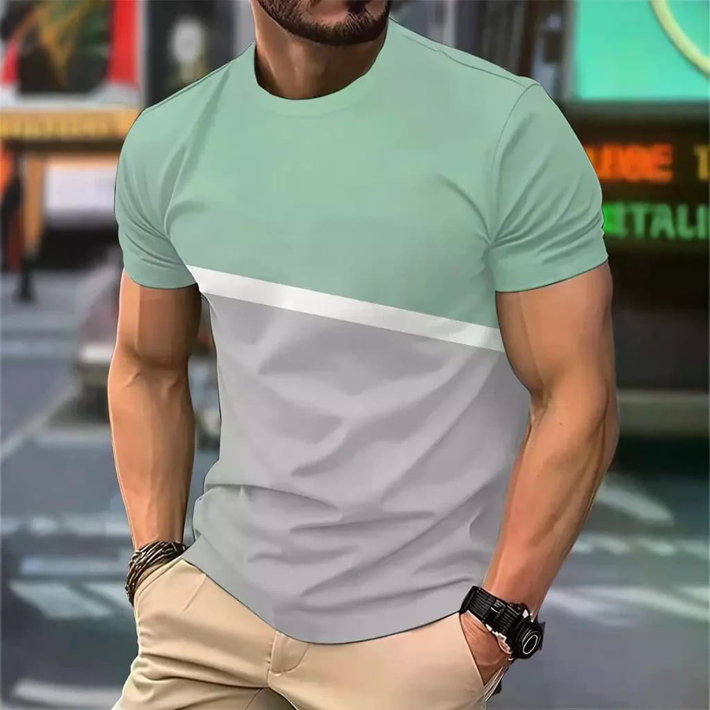 2026 Nova Moda Impressa Camiseta 3D Masculina De Rua Harajuku Em Torno Do Pescoço Manga Curta Confortável Topo