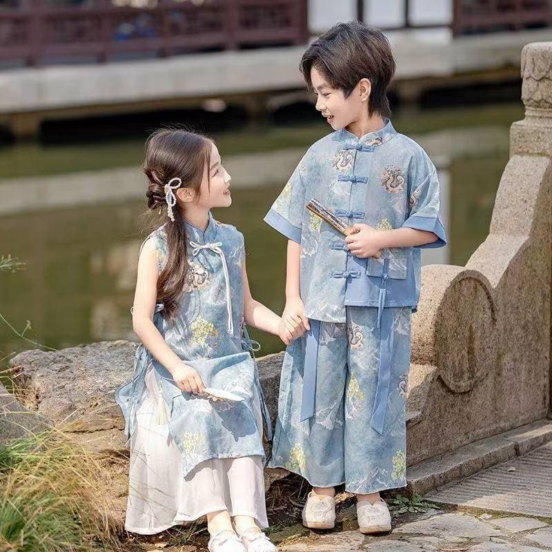 Fantasia clássica infantil Hanfu Cheongsam estilo chinês * verão novo estilo chinês estilo chinês