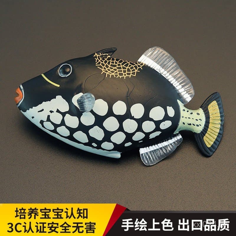 Modelo de Brinquedo Realista de Animais Marinhos para Crianças: Peixe-palhaço, Peixe-farol, Peixe-Escamoso com Manchas R
