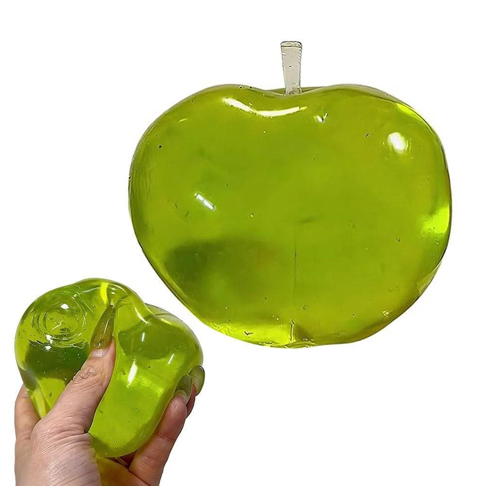Apple verde macio bola de descompressão brinquedo sensorial recuperação lenta brinquedo de aperto adequado para adultos